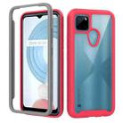 For OPPO Realme C21Y Starry Sky Solid Color Series Shockproof PC + TPU Phone Case(Rose Red) - 1