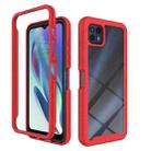 For Motorola Moto G50 5G Starry Sky Solid Color Series Shockproof PC + TPU Phone Case(Red) - 1