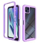 For Motorola Moto G50 5G Starry Sky Solid Color Series Shockproof PC + TPU Phone Case(Purple) - 1