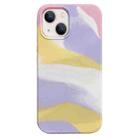 For iPhone 13 Colorful Liquid Silicone Phone Case(Pink) - 1