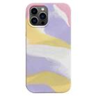 For iPhone 13 Pro Max Colorful Liquid Silicone Phone Case (Pink) - 1