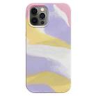 For iPhone 12 Pro Max Colorful Liquid Silicone Phone Case(Pink) - 1