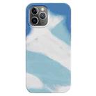 For iPhone 11 Pro Colorful Liquid Silicone Phone Case (Blue) - 1