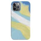 For iPhone 11 Pro Max Colorful Liquid Silicone Phone Case (Yellow) - 1