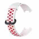 For Xiaomi Redmi Watch 2 Two-color Silicone Strap Watch Band(White Red) - 1