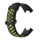 For Xiaomi Redmi Watch 2 Two-color Silicone Strap Watch Band(Black Green) - 1