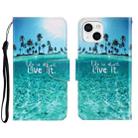 For iPhone 13 mini 3D Colored Drawing Horizontal Flip Leather Phone Case (Coconut Tree) - 1