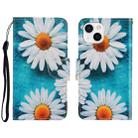 For iPhone 13 3D Colored Drawing Horizontal Flip Leather Phone Case(Chrysanthemum) - 1