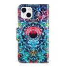 For iPhone 13 3D Colored Drawing Horizontal Flip Leather Phone Case(Mandala) - 3