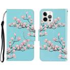 For iPhone 13 Pro 3D Colored Drawing Horizontal Flip Leather Phone Case (Magnolia) - 1