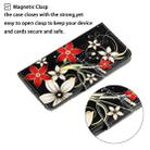 For iPhone 13 Pro 3D Colored Drawing Horizontal Flip Leather Phone Case (Red Flower) - 4