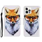 For iPhone 13 Pro Max 3D Colored Drawing Horizontal Flip Leather Phone Case (Fox) - 1