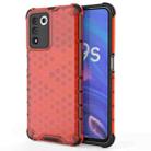 For OPPO K9s 5G Shockproof Honeycomb PC + TPU Phone Case(Red) - 1