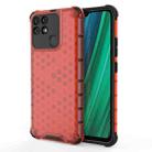 For OPPO Realme Narzo 50A Shockproof Honeycomb PC + TPU Phone Case(Red) - 1