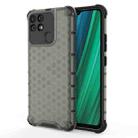 For OPPO Realme Narzo 50A Shockproof Honeycomb PC + TPU Phone Case(Black) - 1