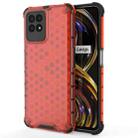 For OPPO Realme 8i Shockproof Honeycomb PC + TPU Phone Case(Red) - 1
