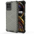 For OPPO Realme 8i Shockproof Honeycomb PC + TPU Phone Case(Black) - 1