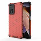 For Xiaomi Redmi Note 11 Pro 5G Shockproof Honeycomb PC + TPU Phone Case(Red) - 1