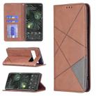 For Google Pixel 6 Pro Prismatic Invisible Magnetic Horizontal Flip Phone Leather Case with Holder & Card Slots & Photo Frame(Brown) - 1