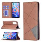 For Xiaomi Redmi Note 11 5G Prismatic Invisible Magnetic Leather Phone Case(Brown) - 1