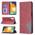 For Samsung Galaxy A13 5G Prismatic Invisible Magnetic Horizontal Flip Phone Leather Case with Holder & Card Slots & Photo Frame(Red) - 1
