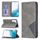 For Samsung Galaxy S22 5G Prismatic Invisible Magnetic Horizontal Flip Phone Leather Case with Holder & Card Slots & Photo Frame(Grey) - 1