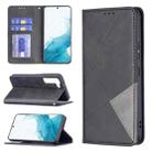 For Samsung Galaxy S22 5G Prismatic Invisible Magnetic Horizontal Flip Phone Leather Case with Holder & Card Slots & Photo Frame(Black) - 1