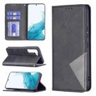 For Samsung Galaxy S22+ 5G Prismatic Invisible Magnetic Horizontal Flip Phone Leather Case with Holder & Card Slots & Photo Frame(Black) - 1