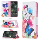 For Google Pixel 6 Pro Colored Drawing Pattern Horizontal Flip Phone Leather Case with Holder & Card Slots & Wallet(Butterflies) - 1