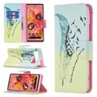 For Google Pixel 6 Colored Drawing Pattern Horizontal Flip Phone Leather Case with Holder & Card Slots & Wallet(Feather) - 1