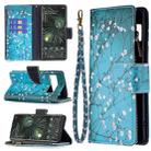 For Google Pixel 6 Pro Colored Drawing Pattern Zipper Horizontal Flip Phone Leather Case with Holder & Card Slots & Wallet(Plum Blossom) - 1