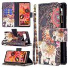 For Google Pixel 6 Colored Drawing Pattern Zipper Horizontal Flip Phone Leather Case with Holder & Card Slots & Wallet(Flower Elephants) - 1