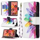 For Google Pixel 6 Colored Drawing Pattern Zipper Horizontal Flip Phone Leather Case with Holder & Card Slots & Wallet(Sun Flower) - 1