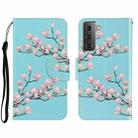 For Samsung Galaxy S21 FE 5G 3D Colored Drawing Horizontal Flip Leather Phone Case(Magnolia) - 1