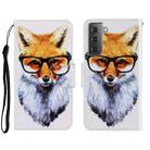 For Samsung Galaxy S22 5G 3D Colored Drawing Horizontal Flip Leather Phone Case(Fox) - 1