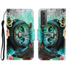 For Samsung Galaxy S22 5G 3D Colored Drawing Horizontal Flip Leather Phone Case(Green Eyes) - 1