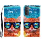 For Samsung Galaxy S22 5G 3D Colored Drawing Horizontal Flip Leather Phone Case(Underwater Cat) - 1