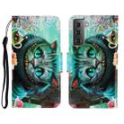 For Samsung Galaxy S22+ 5G 3D Colored Drawing Horizontal Flip Leather Phone Case(Green Eyes) - 1