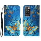 For Xiaomi Redmi 10 3D Colored Drawing Horizontal Flip Leather Phone Case(Jade Butterfly) - 1