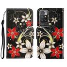 For Xiaomi Redmi 10 3D Colored Drawing Horizontal Flip Leather Phone Case(Red Flower) - 1