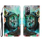 For Xiaomi Redmi Note 11 Global 3D Colored Drawing Horizontal Flip Leather Phone Case(Green Eyes) - 1