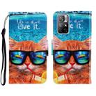 For Xiaomi Redmi Note 11 Global 3D Colored Drawing Horizontal Flip Leather Phone Case(Underwater Cat) - 1