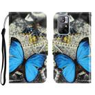 For Xiaomi Redmi Note 11 Global 3D Colored Drawing Horizontal Flip Leather Phone Case(A Butterfly) - 1
