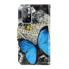 For Xiaomi Redmi Note 11 Global 3D Colored Drawing Horizontal Flip Leather Phone Case(A Butterfly) - 3