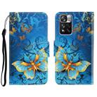 For Xiaomi Redmi Note 11 Pro 3D Colored Drawing Horizontal Flip Leather Phone Case(Jade Butterfly) - 1