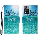 For Xiaomi Redmi Note 11 Pro 3D Colored Drawing Horizontal Flip Leather Phone Case(Coconut Tree) - 1