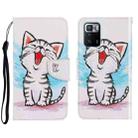 For Xiaomi Redmi Note 10 Pro 5G 3D Colored Drawing Horizontal Flip Leather Phone Case(Red Mouth Cat) - 1