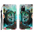 For Xiaomi Redmi Note 10 Pro 5G 3D Colored Drawing Horizontal Flip Leather Phone Case(Green Eyes) - 1
