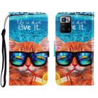 For Xiaomi Redmi Note 10 Pro 5G 3D Colored Drawing Horizontal Flip Leather Phone Case(Underwater Cat) - 1
