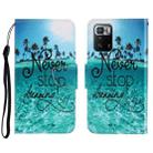 For Xiaomi Redmi Note 10 Pro 5G 3D Colored Drawing Horizontal Flip Leather Phone Case(Blue Coconut Grove) - 1